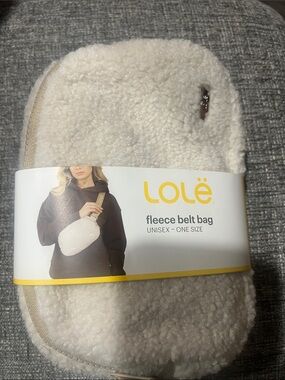 Lolë Fleece Belt Bag in Cream